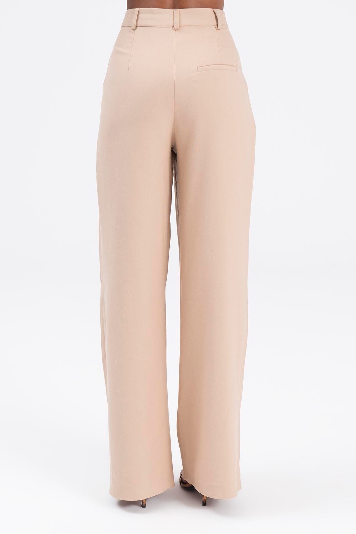 Beige Loose Trousers