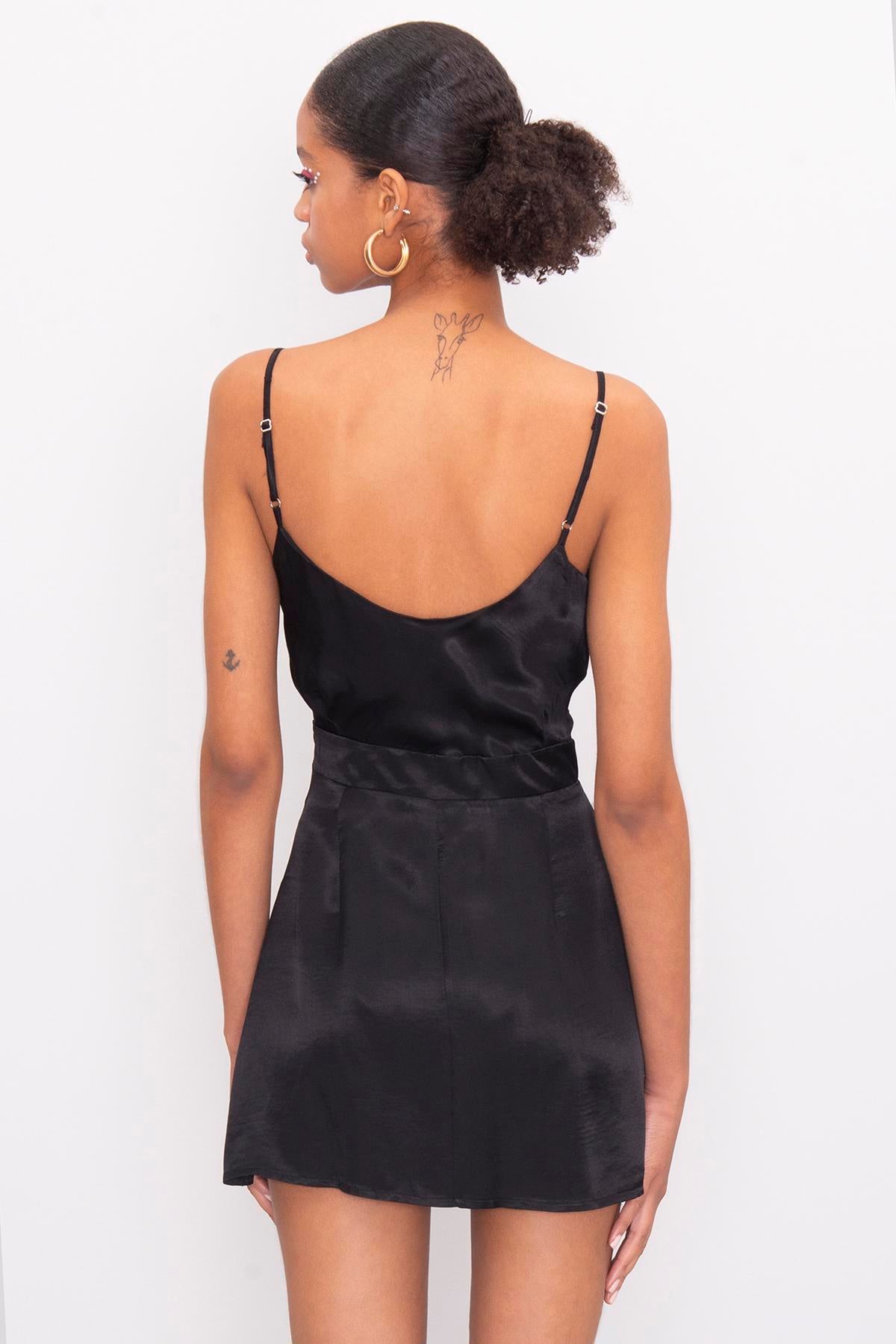 Black Strap Mini Dress